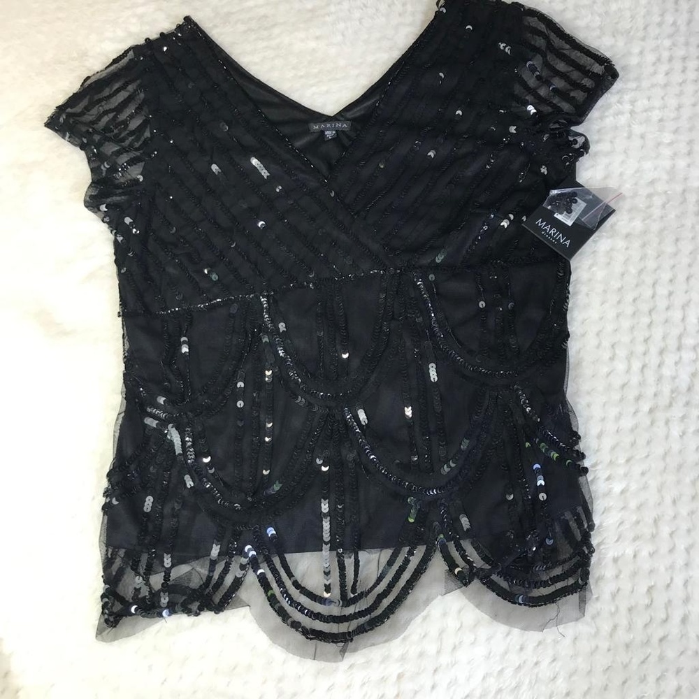 MARINA Women's Blouse Sz L - Picture 1 of 8